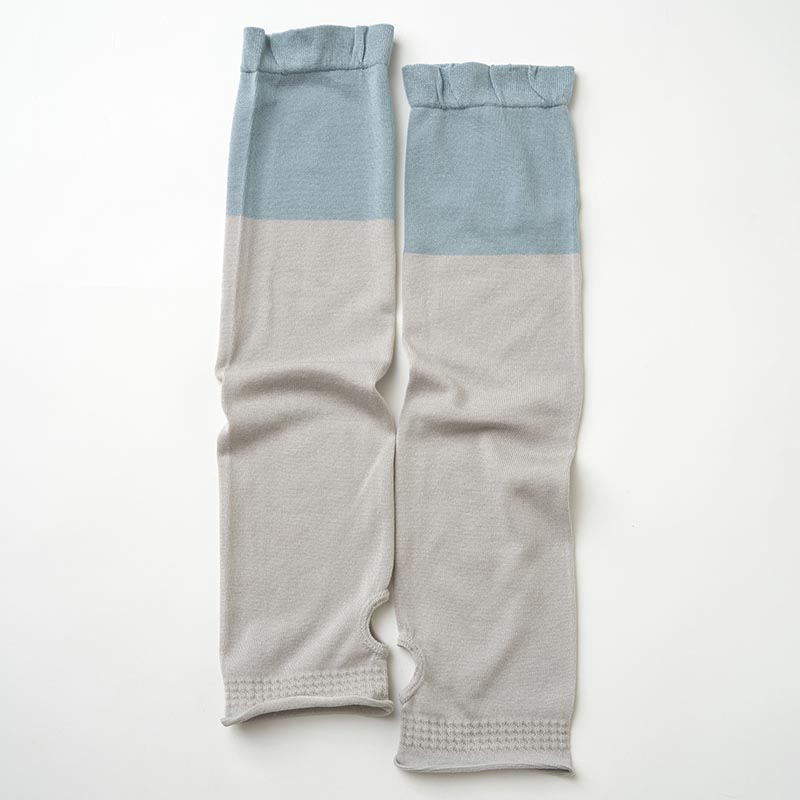 from F two tone arm cover レーヨンシルク UVアームカバー/LGY